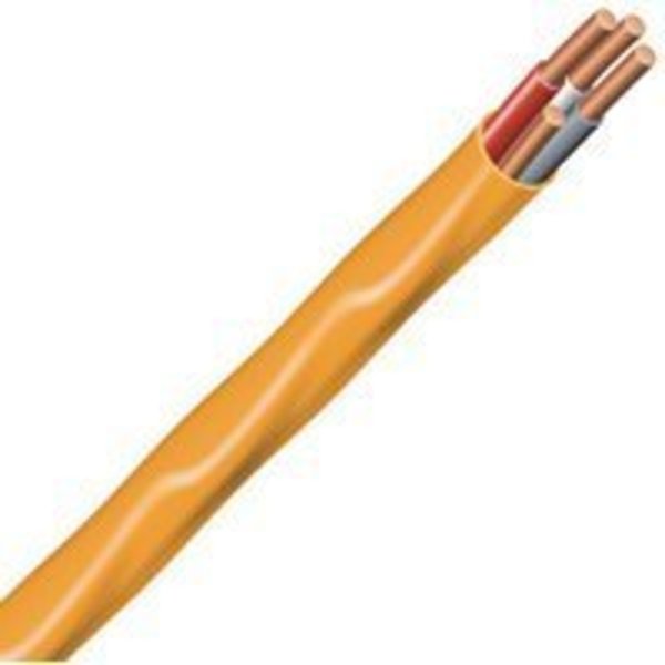 Southwire Southwire 10/3NM-WGX100 Type NM-B Sheathed Cable, 10 AWG, 100 ft L, Orange Nylon Sheath 10/3NM-WGX100